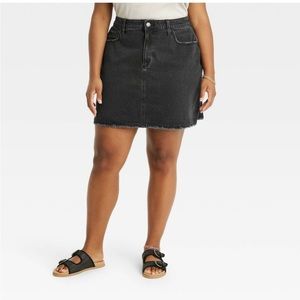 Universal Thread Jean Skirt Black Size 14/R